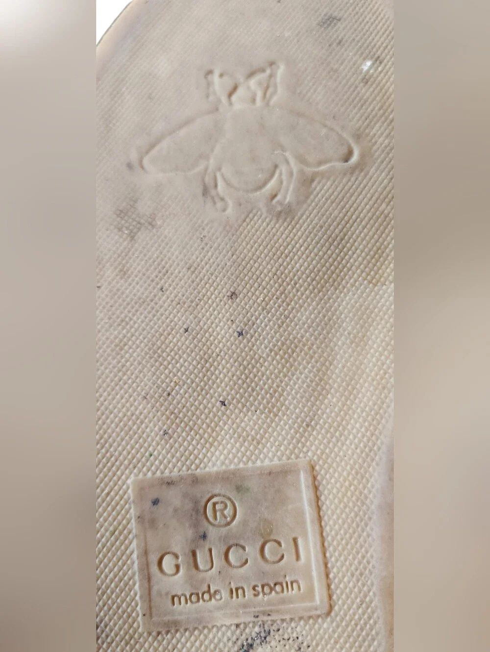 Gucci Blue Monogram Denim Espadrille Flats with Brown Trim